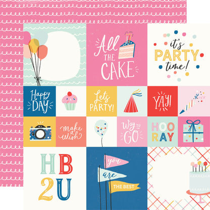 Celebrate! Double-Sided Cardstock 12"X12"-4"X6" Elements