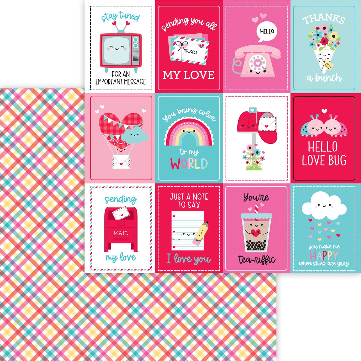 Lots Of Love Double-Sided Cardstock 12"X12"-Sprinkled With Love