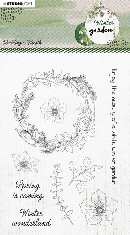 Studio Light Winter Garden Clear Stamp-Nr. 159, Building A Wreath