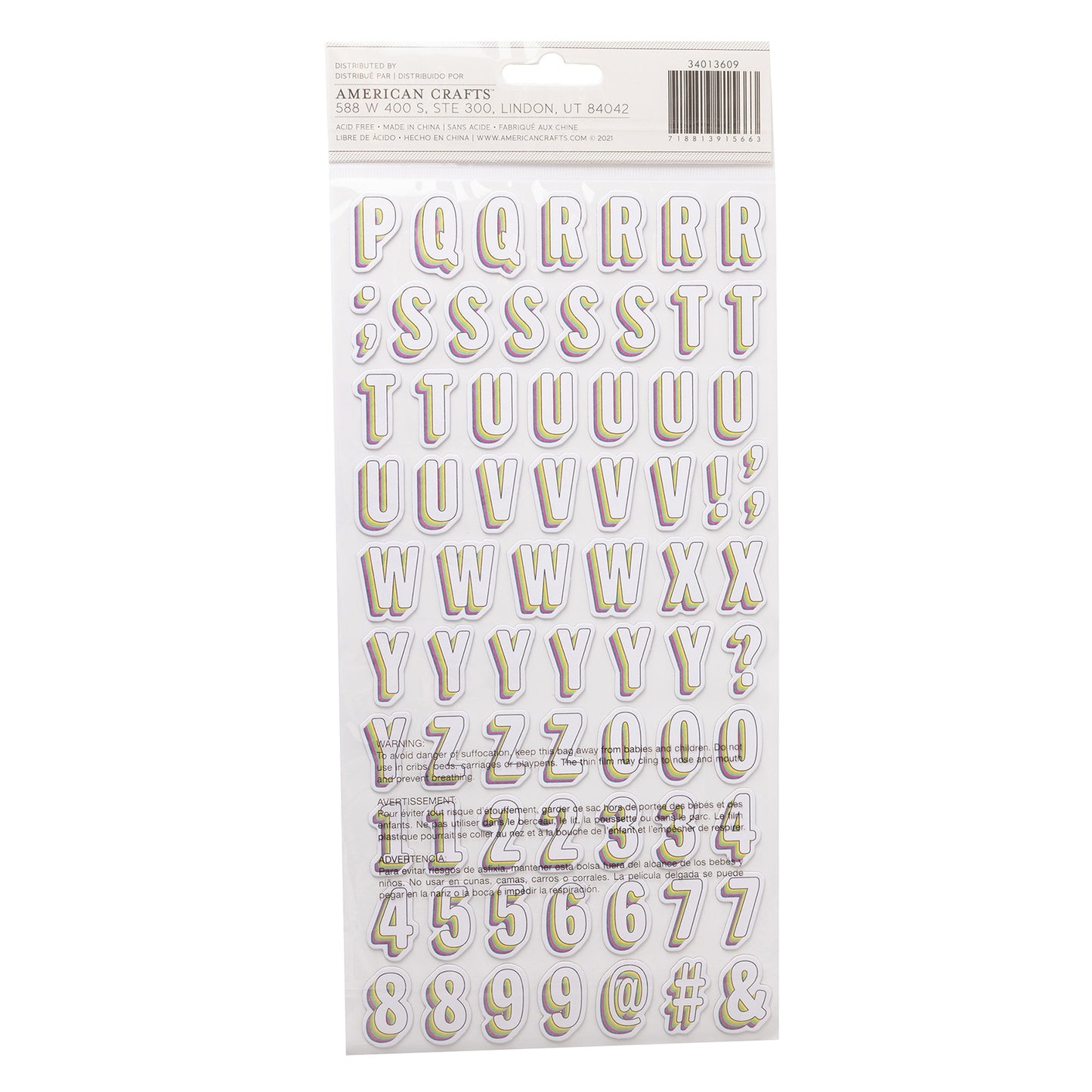 Vicki Boutin Sweet Rush Thickers Stickers 148/Pkg-Sweet Rush Alpha/Chipboard