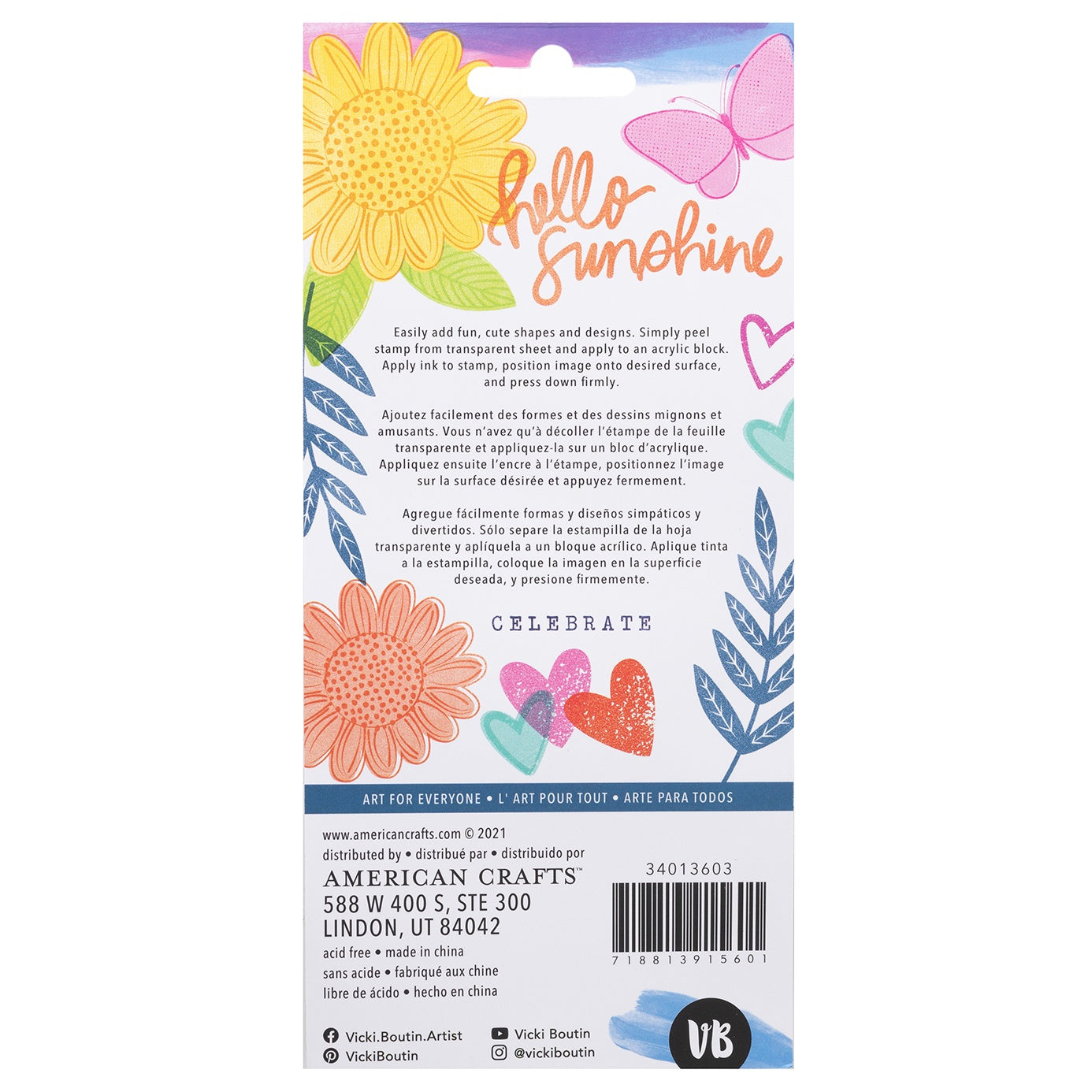 Vicki Boutin Sweet Rush Clear Stamps 12/Pkg-Sunshine