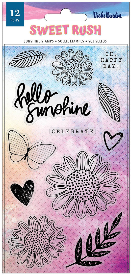 Vicki Boutin Sweet Rush Clear Stamps 12/Pkg-Sunshine