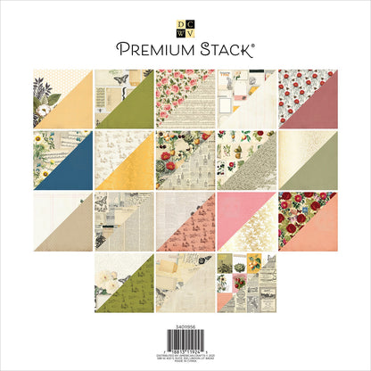 DCWV Double-Sided Cardstock Stack 12"X12" 36/Pkg-Vintage, W/Gold Foil