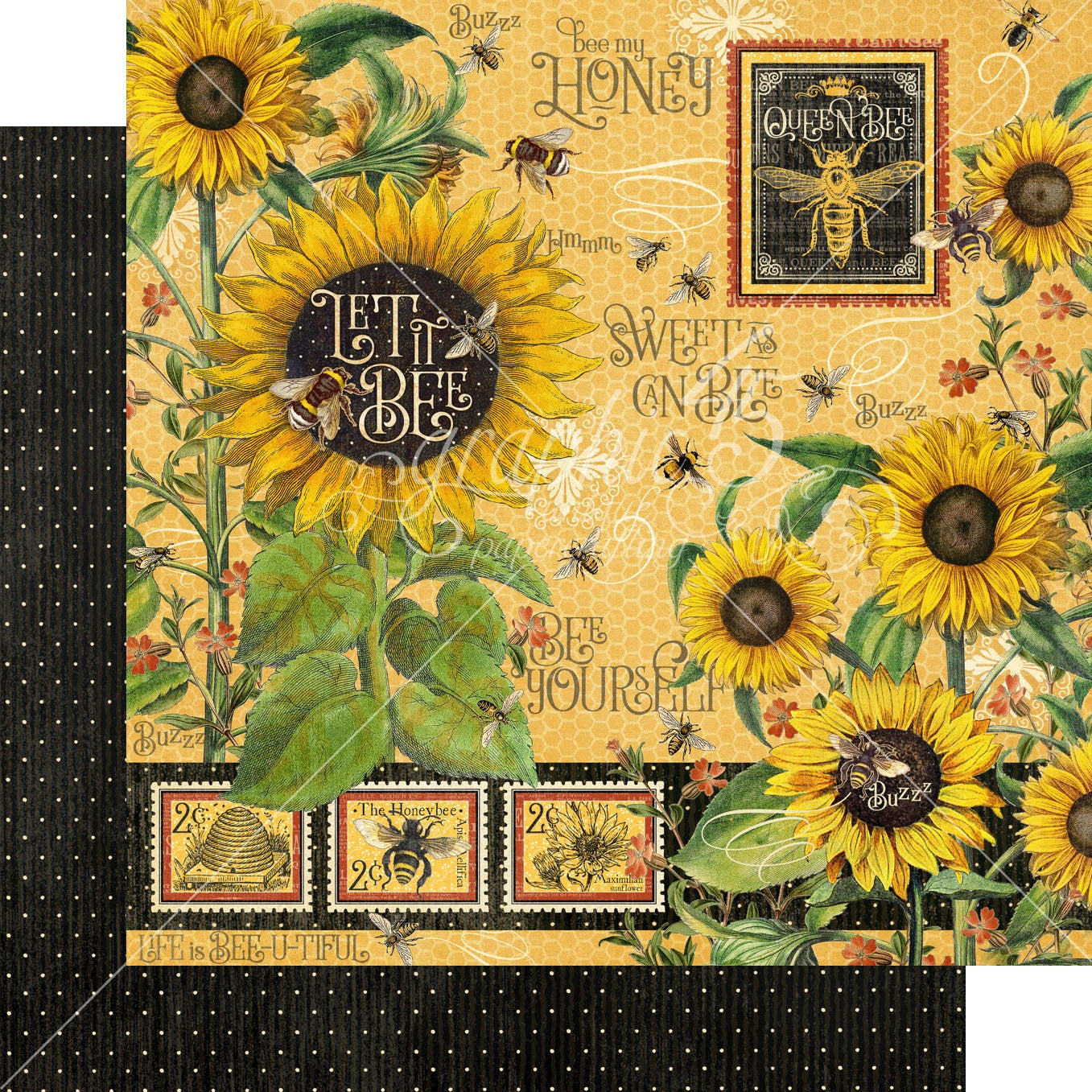 Let It Bee Double-Sided Cardstock 12"X12"-Select Style