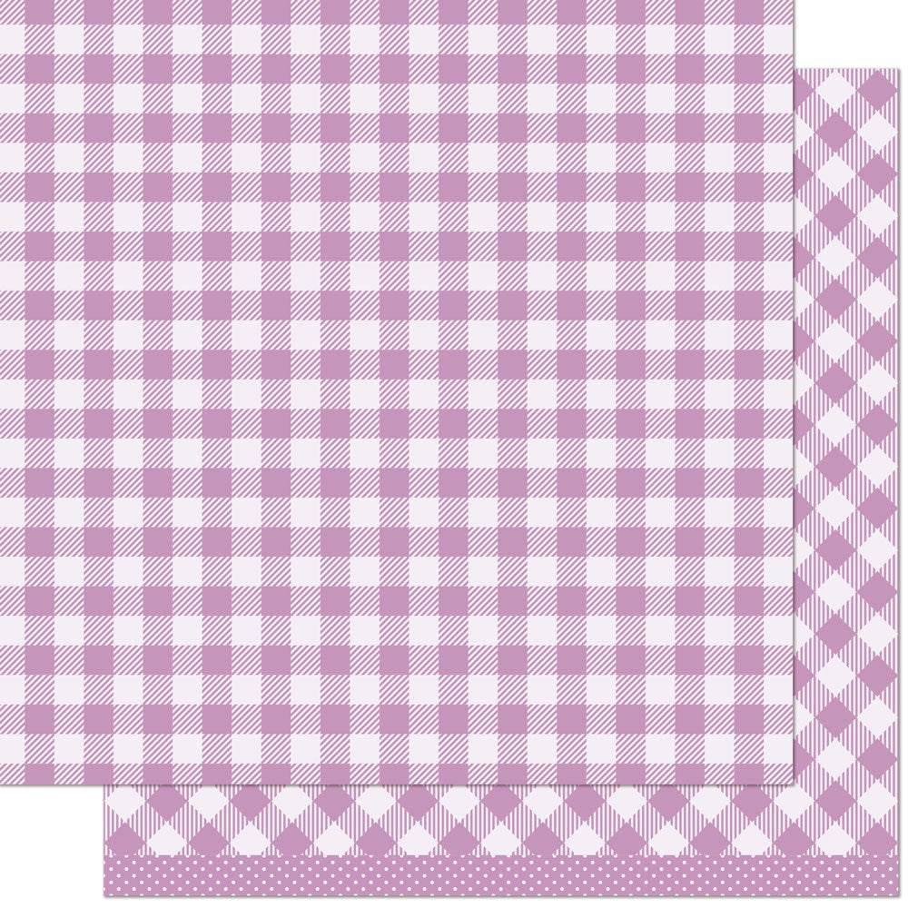 Gotta Have Gingham Rainbow Double-Sided Cardstock 12"X12"-Select Style