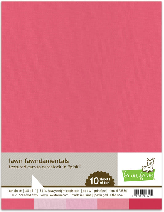 Lawn Fawndamentals Textured Canvas Cardstock Pack 8.5"X11"-Select Style