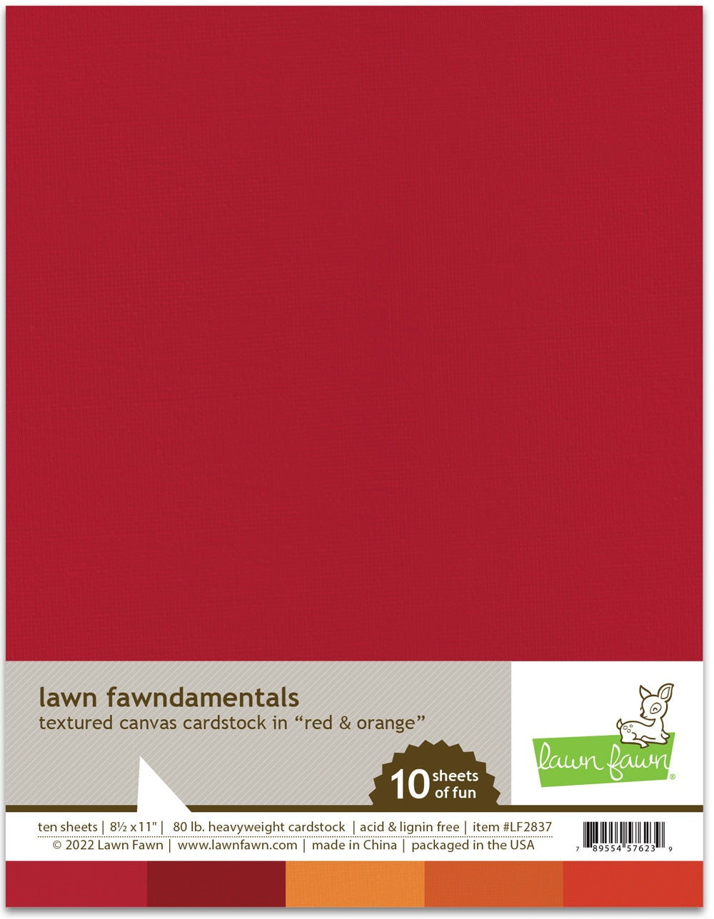 Lawn Fawndamentals Textured Canvas Cardstock Pack 8.5"X11"-Select Style