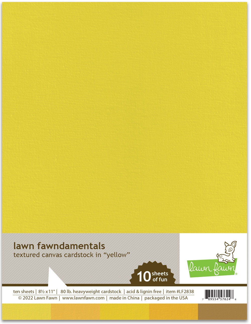 Lawn Fawndamentals Textured Canvas Cardstock Pack 8.5"X11"-Select Style