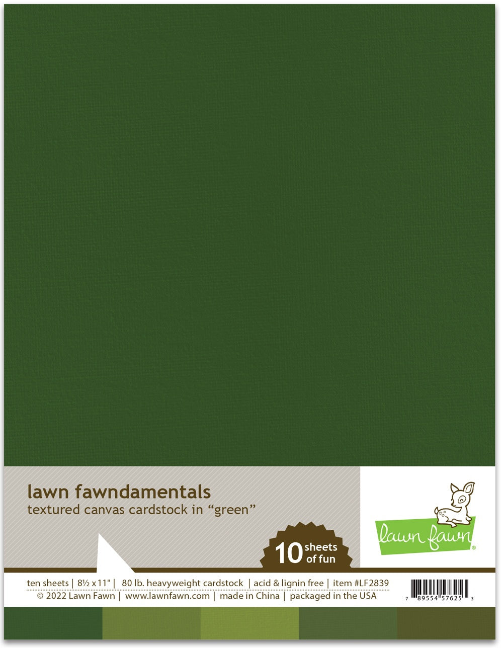 Lawn Fawndamentals Textured Canvas Cardstock Pack 8.5"X11"-Select Style