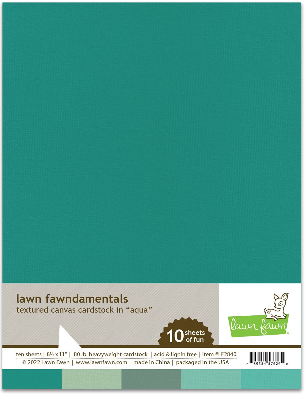 Lawn Fawndamentals Textured Canvas Cardstock Pack 8.5"X11"-Select Style