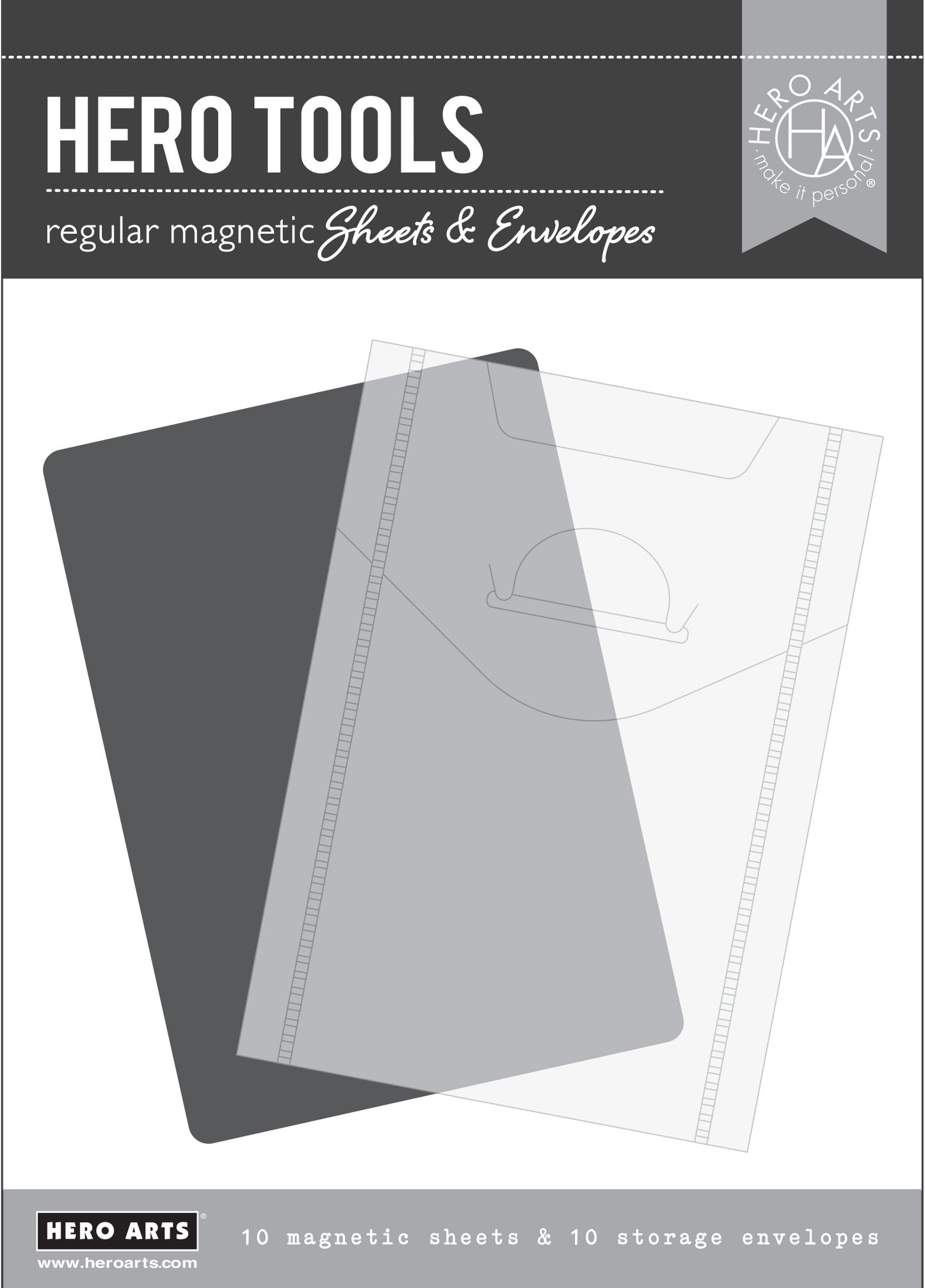 Hero Arts Magnetic Sheets & Storage Envelopes 5"X7" 10/Pkg-Regular