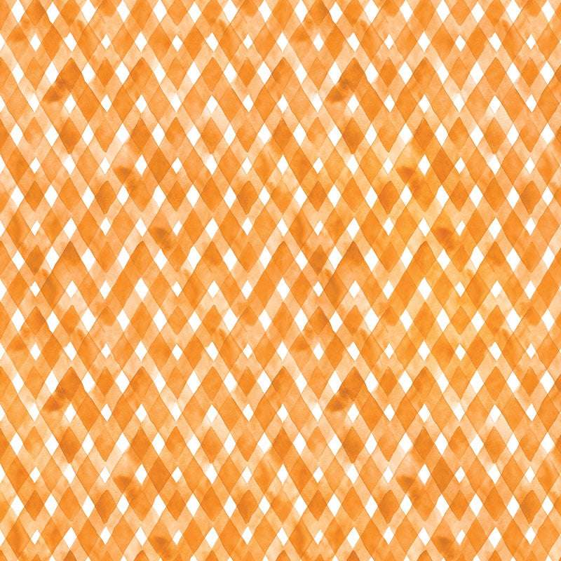 Paper House Double-Sided Cardstock 12"X12"-Orange Watercolor Plaid/Stripes