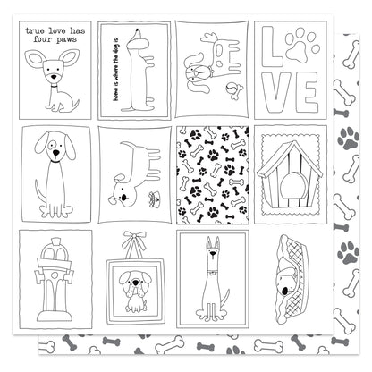 Bow Wow Double-Sided Cardstock 12"X12"-Select Style (Dog)