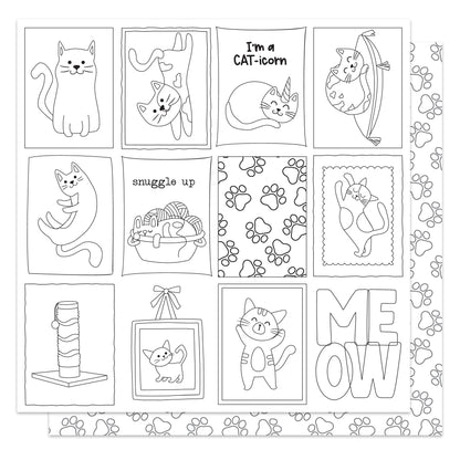 Meow Double-Sided Cardstock 12"X12"-Select Style (Cat)