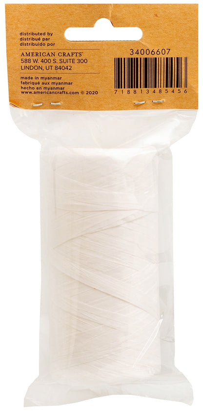 American Crafts Raffia 100yds-White