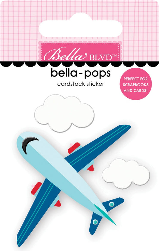 Time To Travel Bella-Pops 3D Stickers-Jet Set