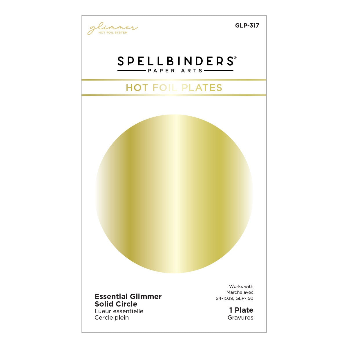 Spellbinders Glimmer Hot Foil Plate-Essential Solid Circle