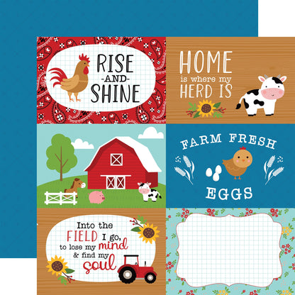 Fun On The Farm Double-Sided Cardstock 12"X12"-Farm Flowers