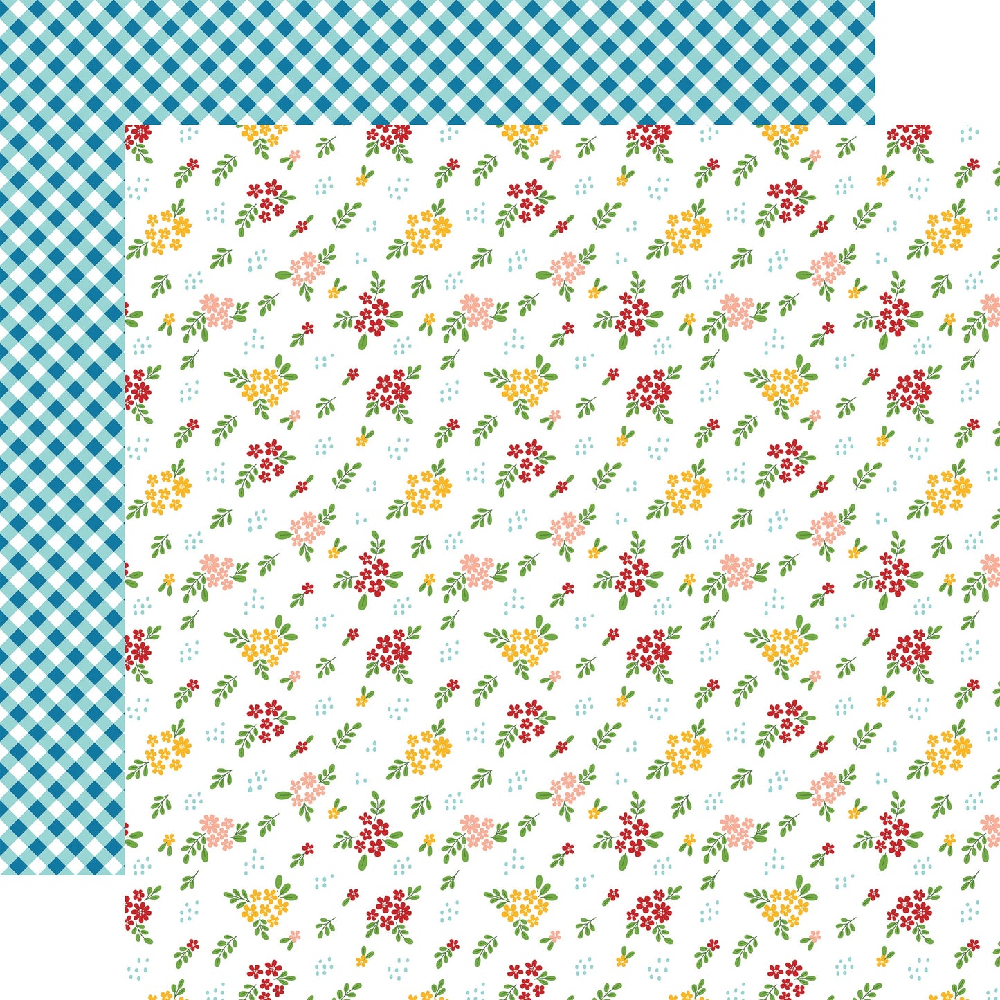 Fun On The Farm Double-Sided Cardstock 12"X12"-Farm Flowers