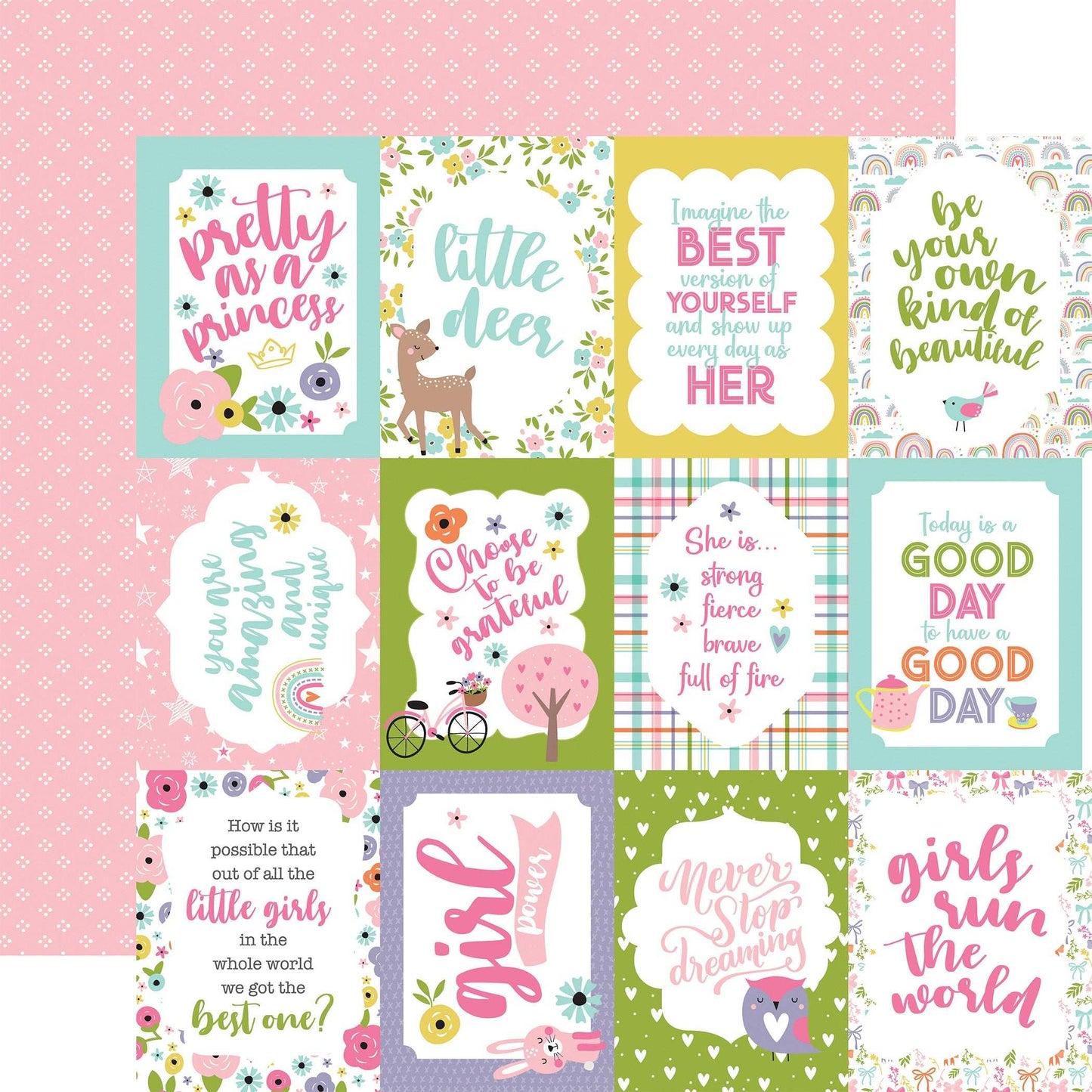 All About A Girl Double-Sided Cardstock 12"X12"-Select Style