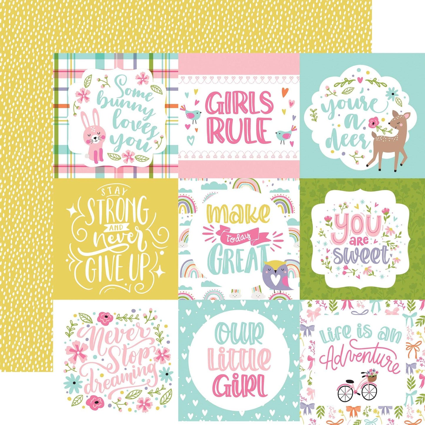 All About A Girl Double-Sided Cardstock 12"X12"-Select Style