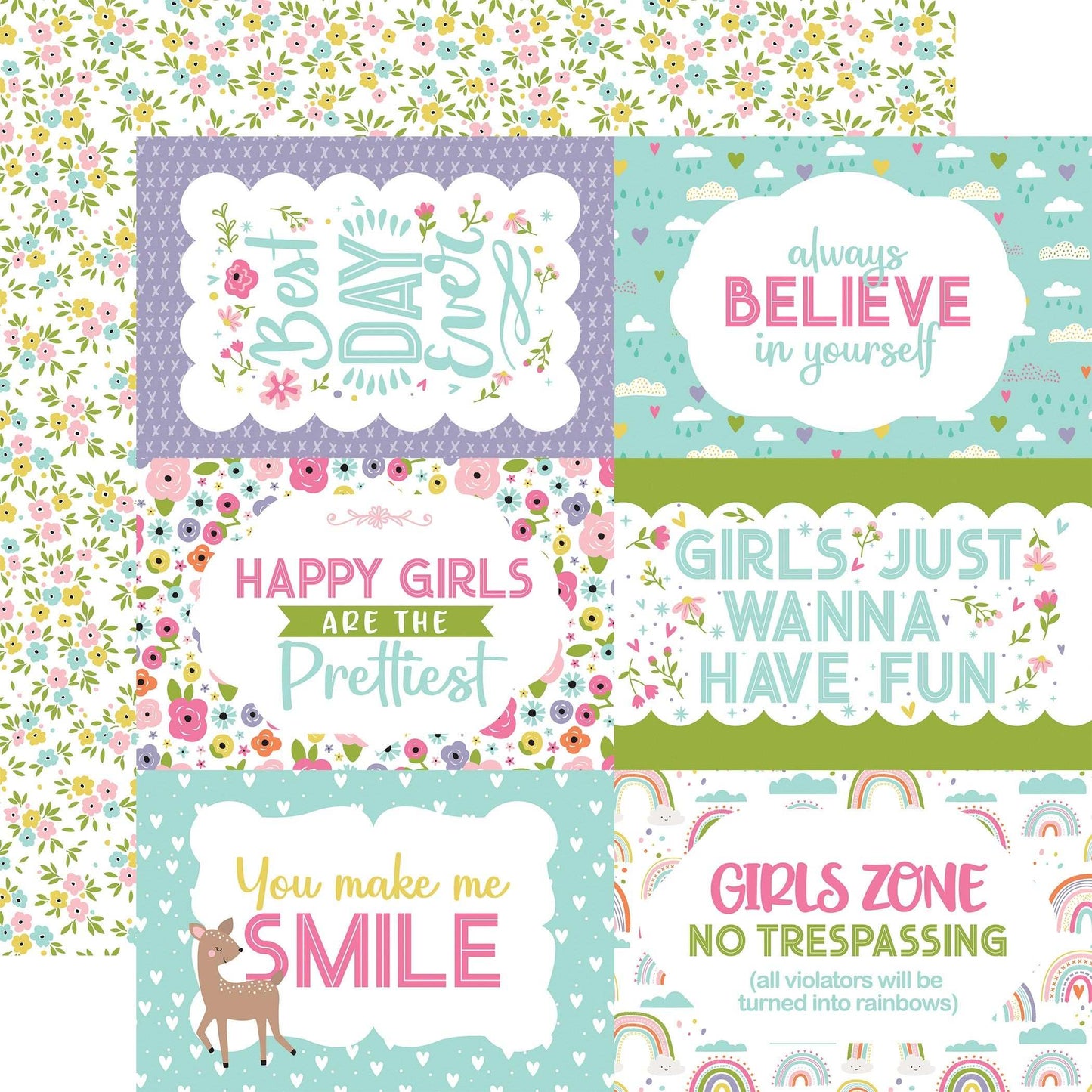 All About A Girl Double-Sided Cardstock 12"X12"-Select Style