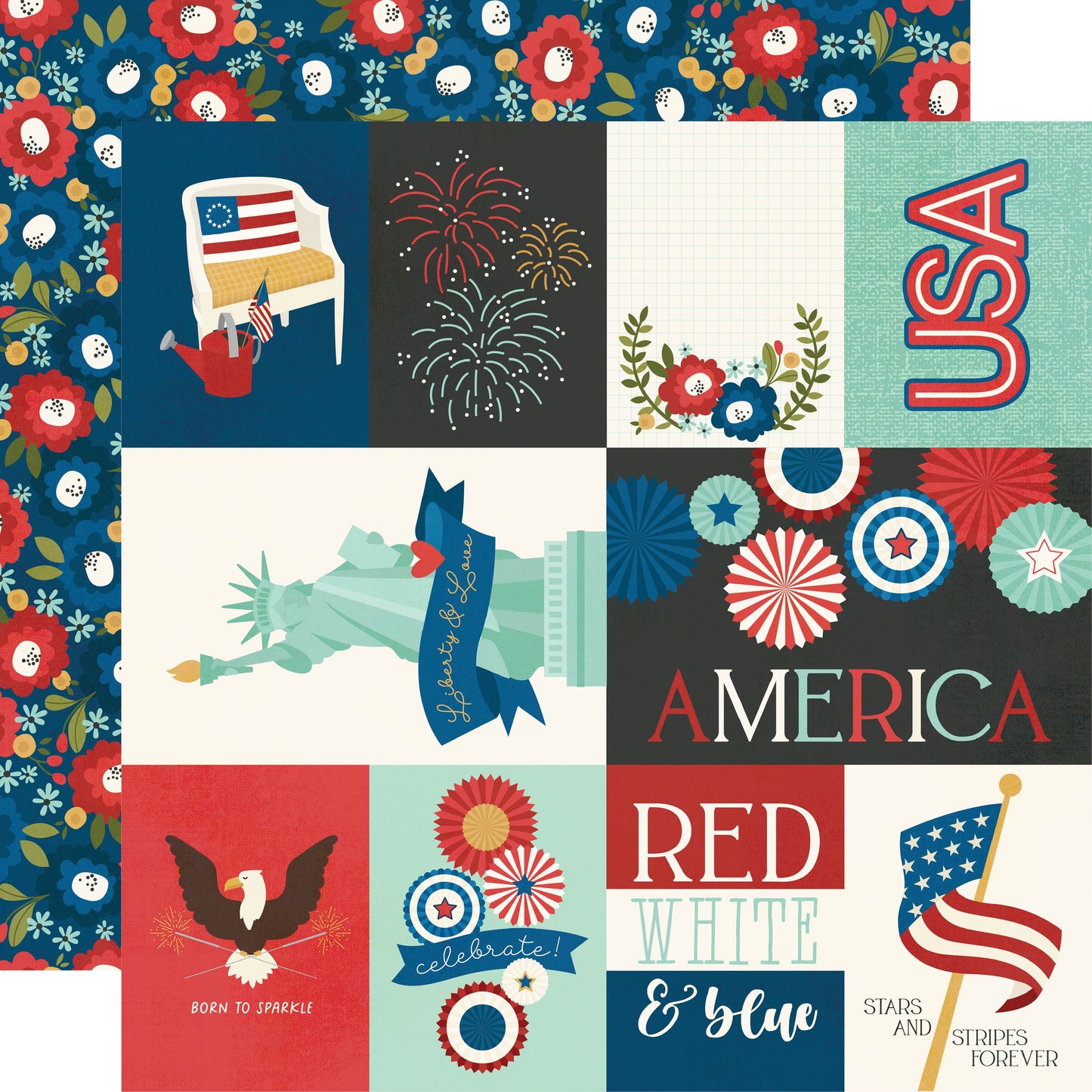 America The Beautiful Double-Sided Cardstock 12"X12"-Land That I Love