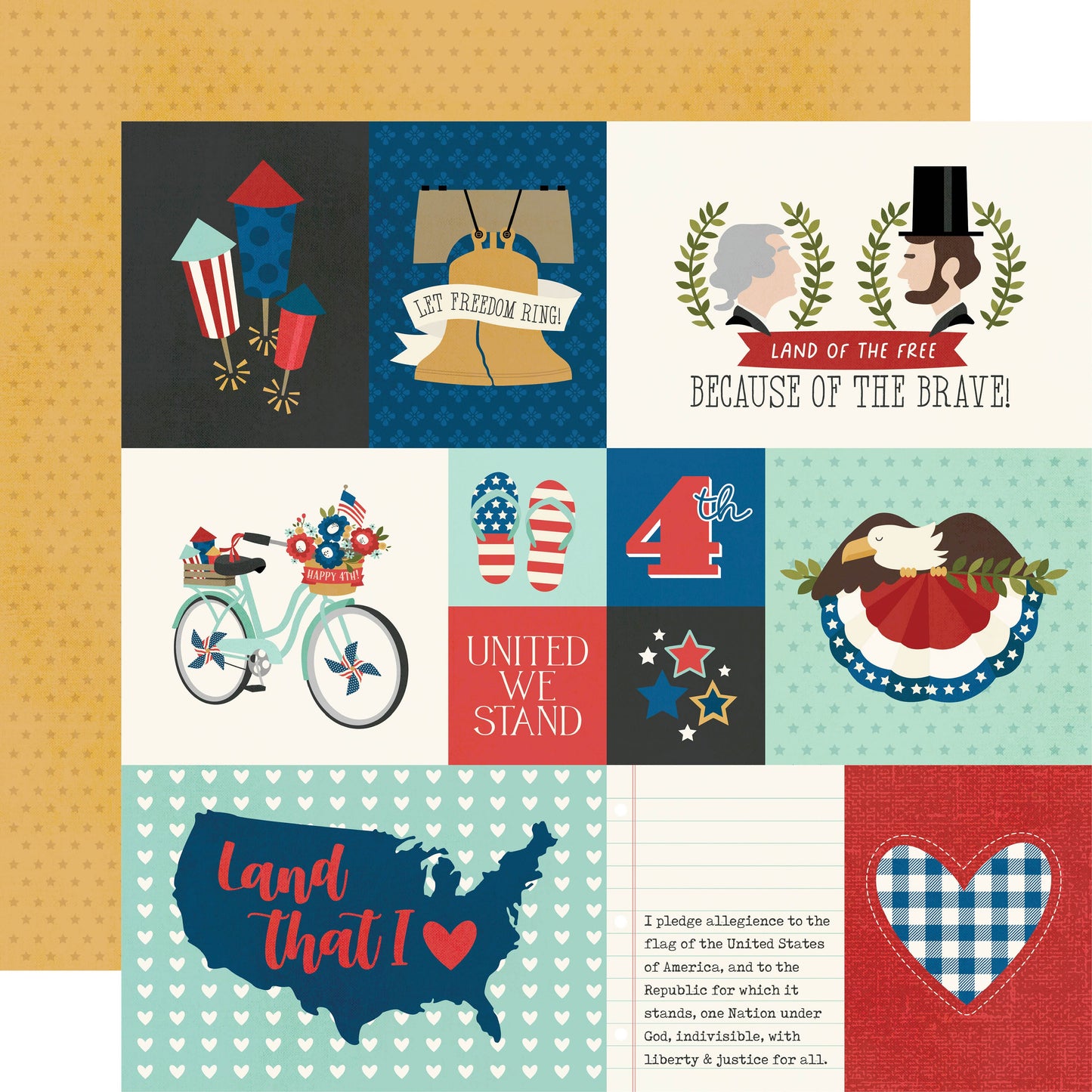 America The Beautiful Double-Sided Cardstock 12"X12"-Land That I Love