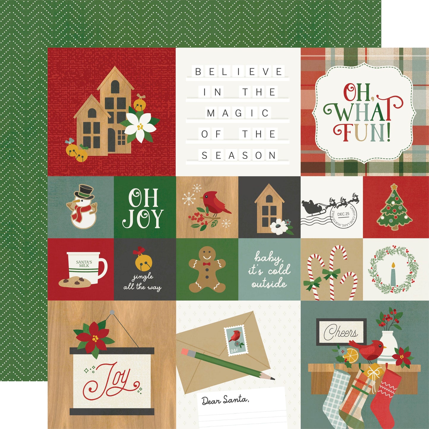 Hearth & Holiday Double-Sided Cardstock 12"X12"-4"X6" Elements