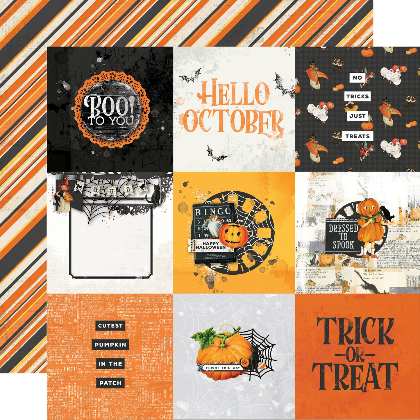 Simple Vintage October 31st Double-Sided Cardstock 12"X12"-4"X6" Elements