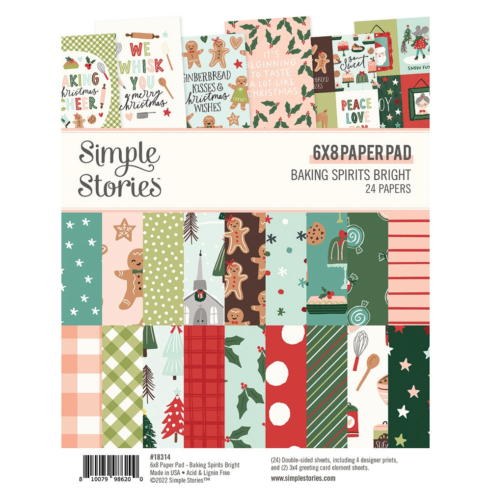 Simple Stories Double-Sided Paper Pad 6"X8" 24/Pkg-Baking Spirits Bright