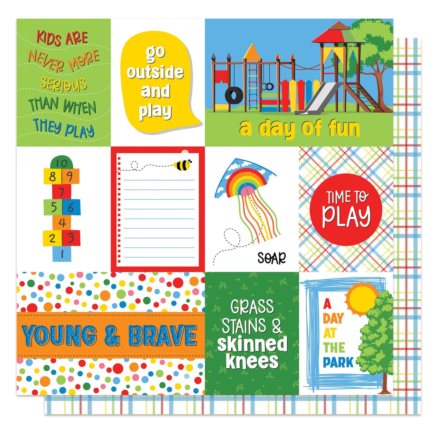 Go Outside And Play Double-Sided Cardstock 12"X12"-Select Style