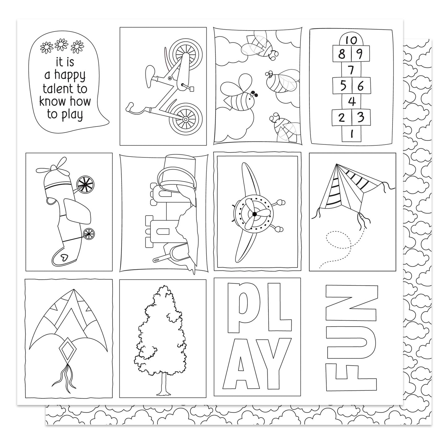 Go Outside And Play Double-Sided Cardstock 12"X12"-Select Style