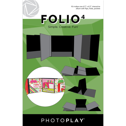 PhotoPlay Folio 6.5"X6.5"-Black