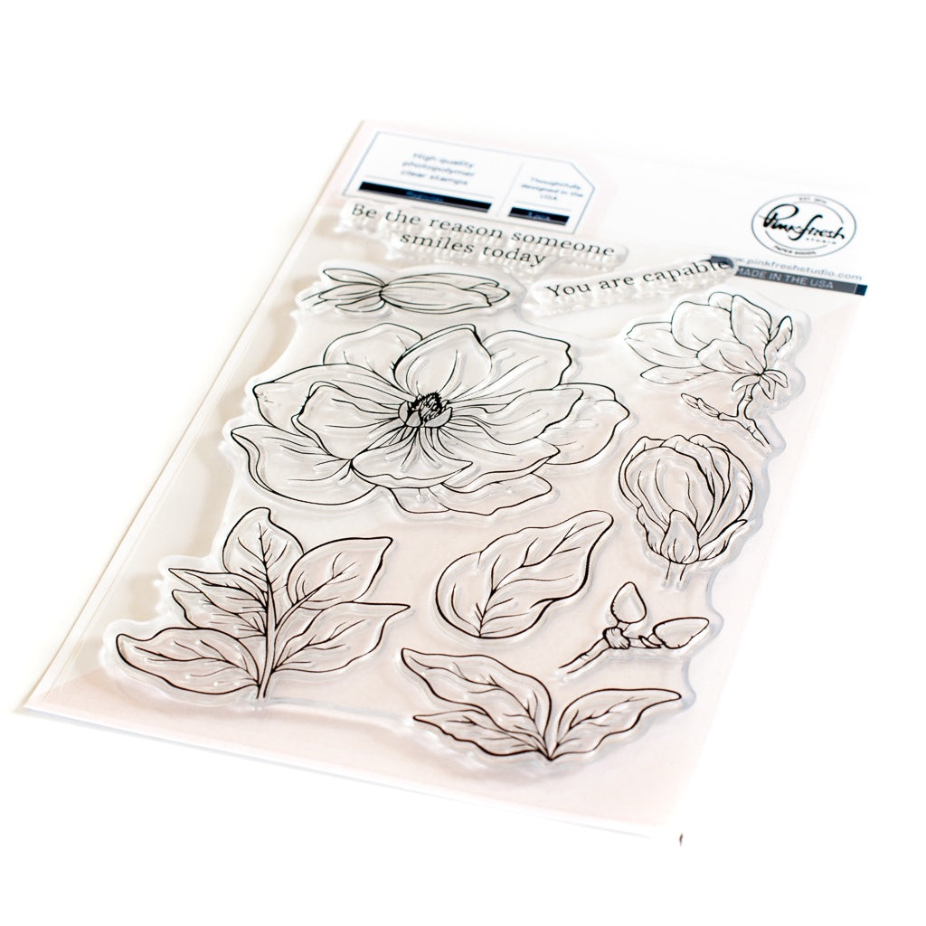 Pinkfresh Magnolia Stamp Stencil Die Set