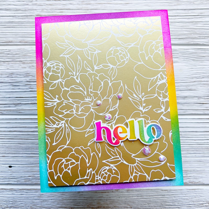 Pinkfresh Studio Hot Foil Plate-Peony Print