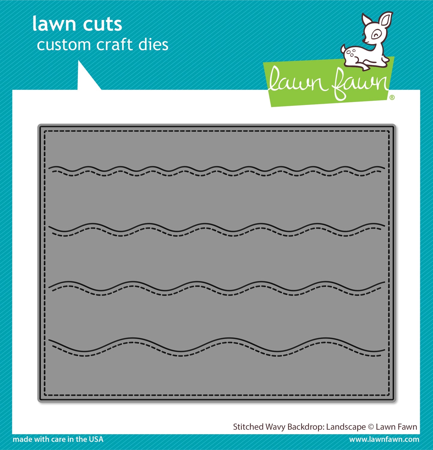 Lawn Cuts Custom Craft Die-Stitched Wavy Backdrop: Landscape