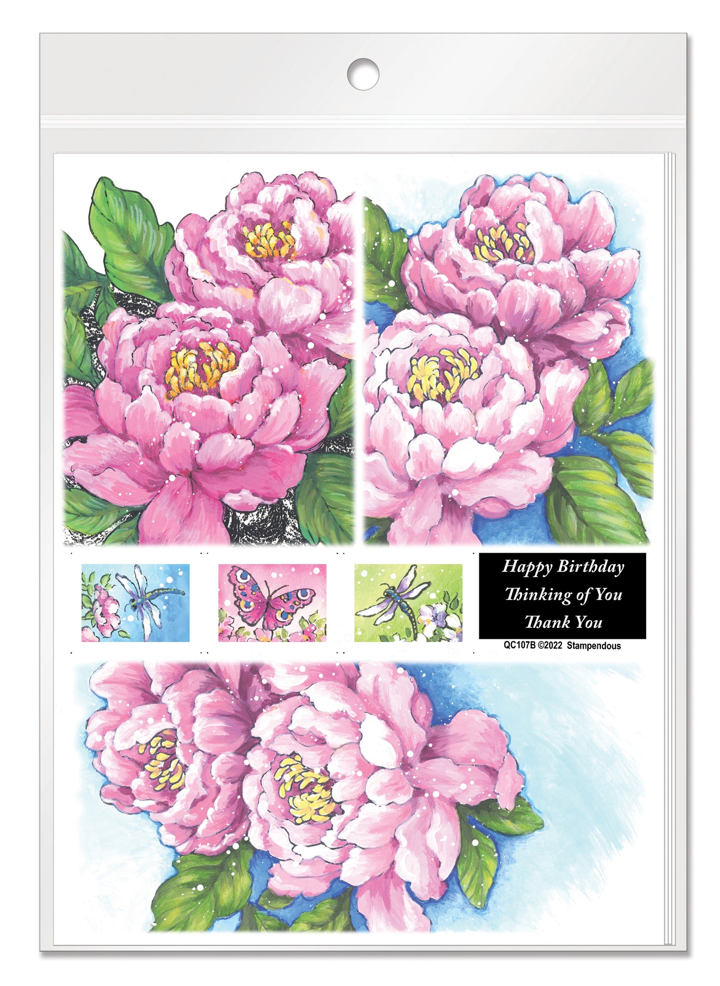 Stampendous Quick Card Panels-Sunny Days