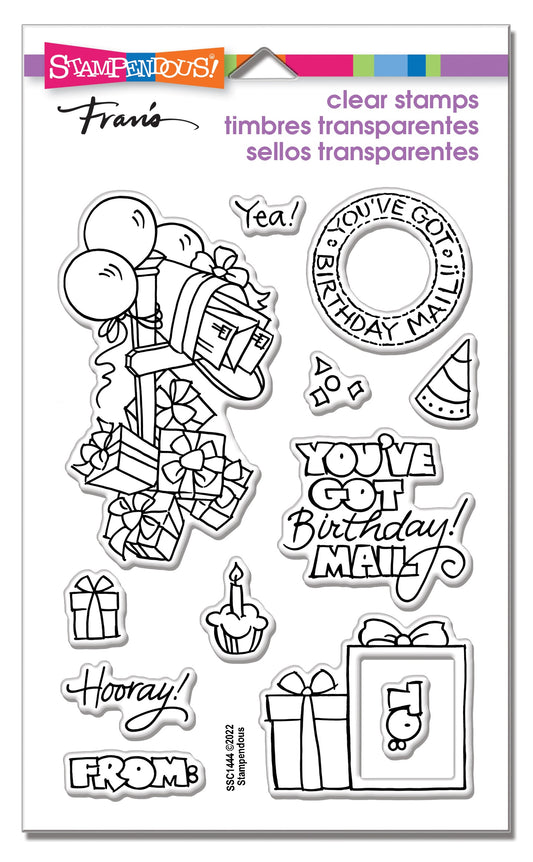 Stampendous Perfectly Clear Stamps-Mailbox Bday