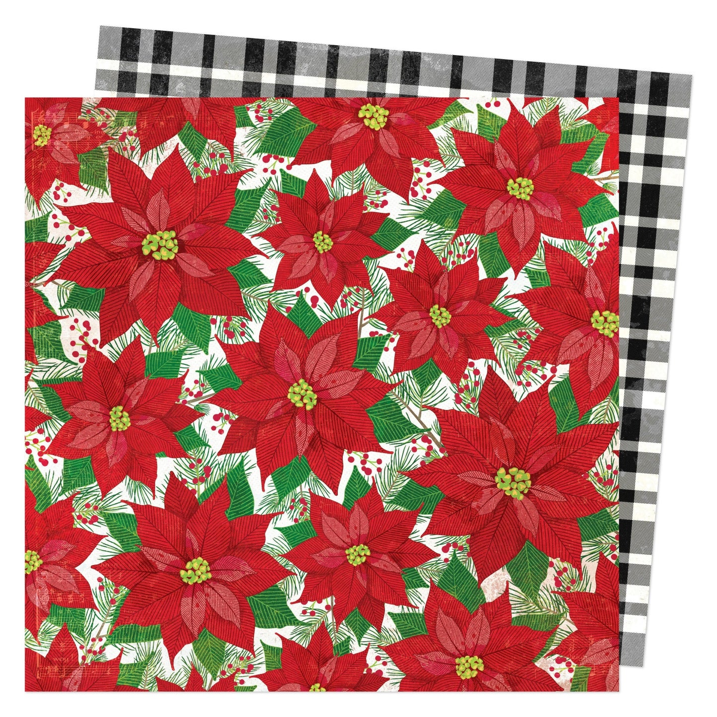 Vicki Boutin Evergreen & Holly Dble-Sided Cardstock 12"X12"-Select Style