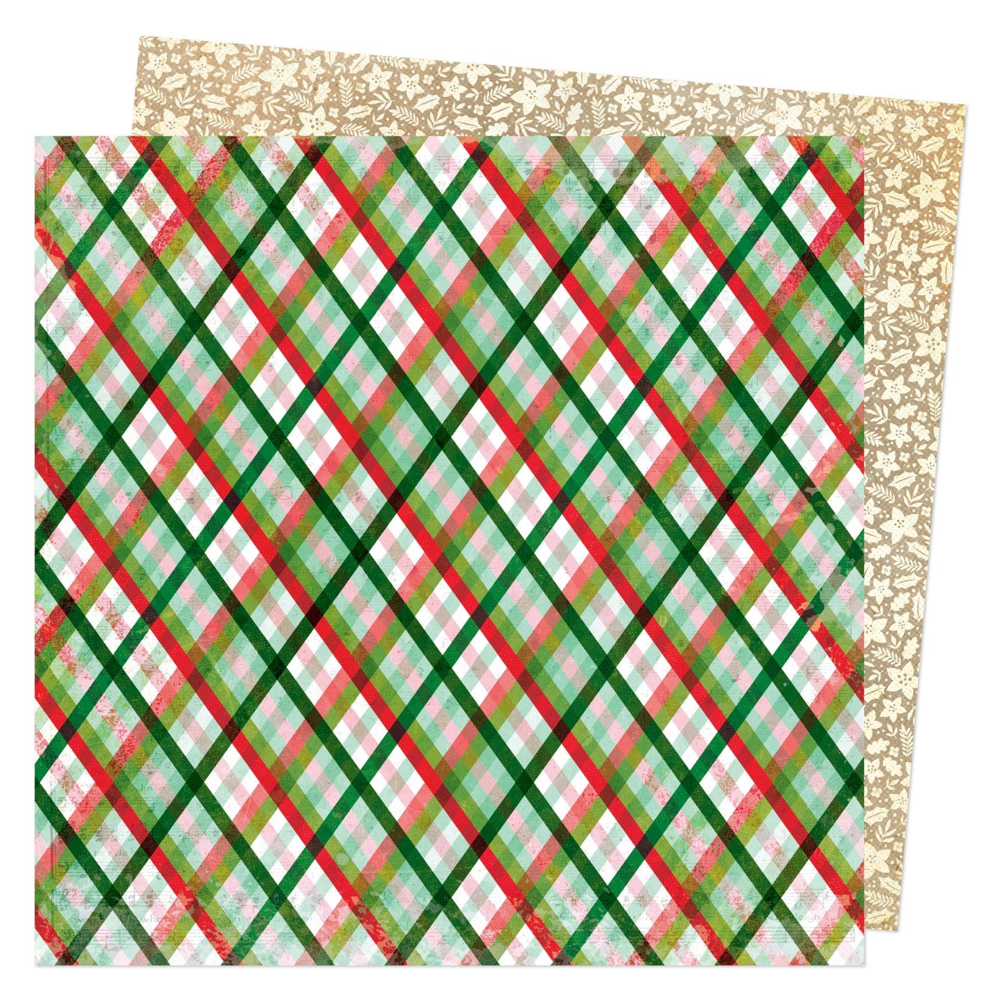 Vicki Boutin Evergreen & Holly Dble-Sided Cardstock 12"X12"-Select Style