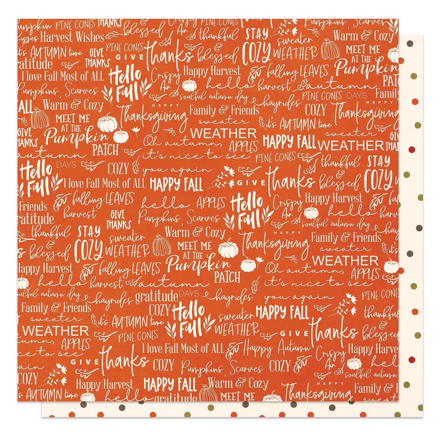 Thankful Double-Sided Cardstock 12"X12"-Select Style