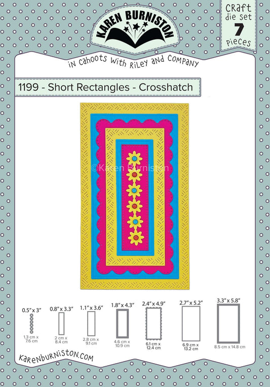 Karen Burniston Dies-Short Rectangles - Crosshatch