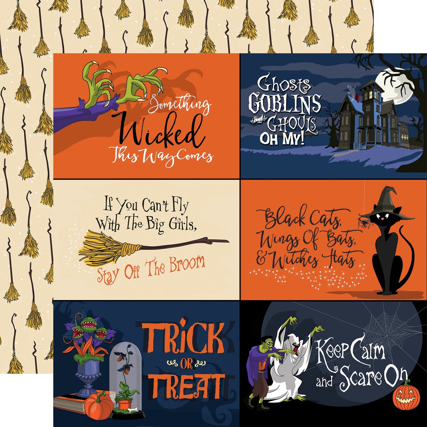 Hocus Pocus Double-Sided Cardstock 12"X12"-Multi Journaling Cards