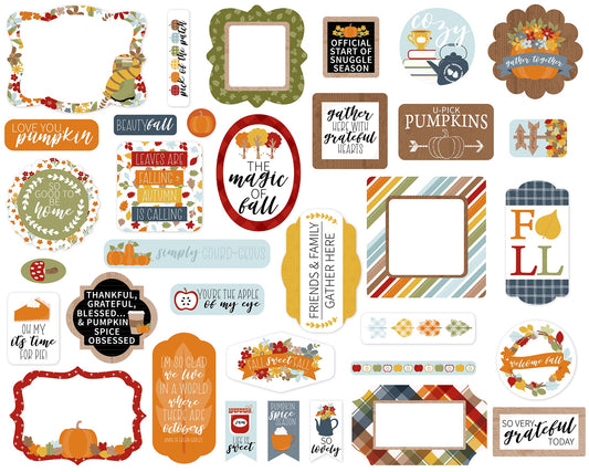 Echo Park Cardstock Ephemera 33/Pkg-Icons, Fall Fever