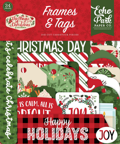 Echo Park Cardstock Ephemera 33/Pkg-Frames & Tags, The Magic Of Christmas