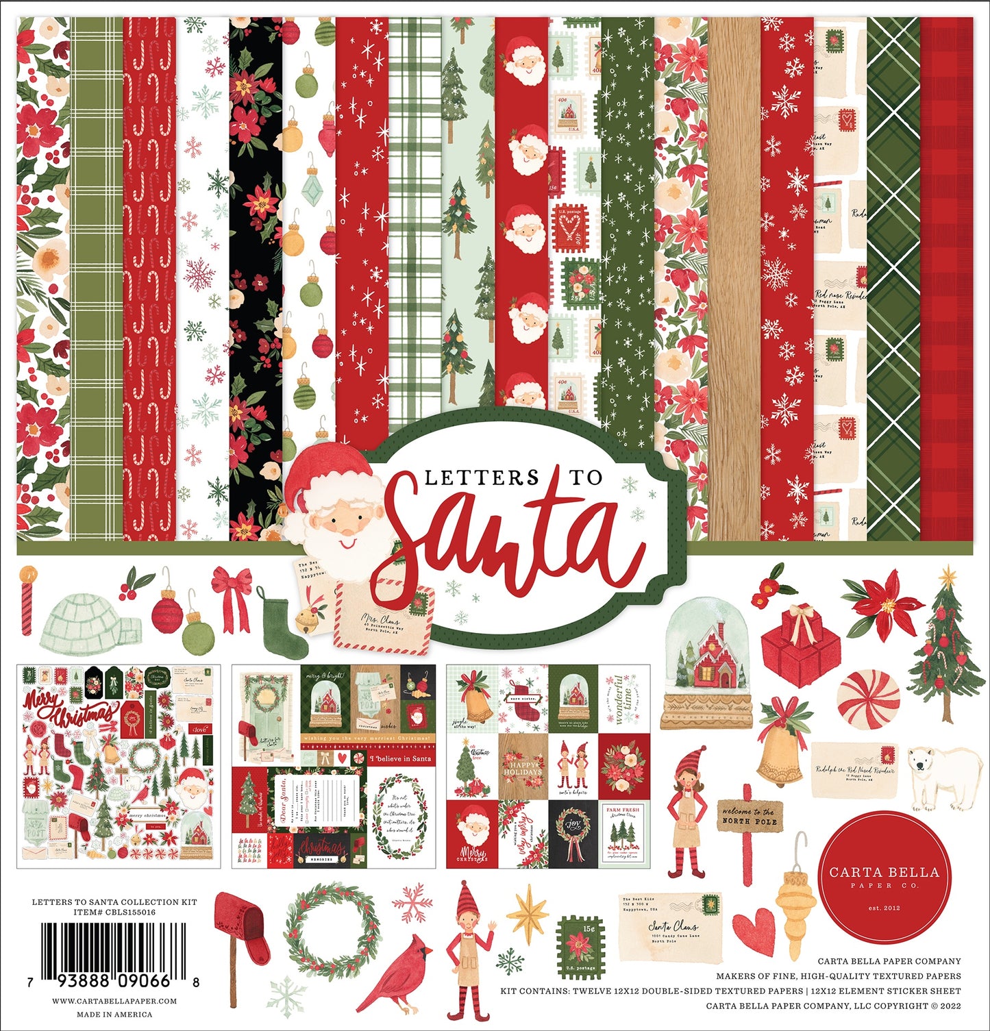 Carta Bella Collection Kit 12"X12"-Letters To Santa