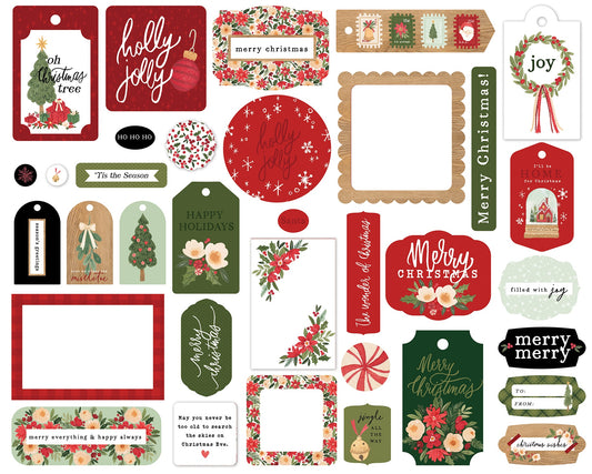 Carta Bella Cardstock Ephemera 33/Pkg-Frames & Tags, Letters To Santa