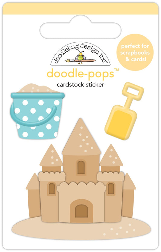 Doodlebug Doodle-Pops 3D Stickers-Sand-Tastic