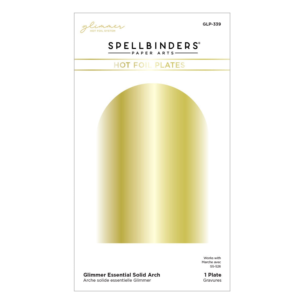 Spellbinders Glimmer Hot Foil Plate-Essential Solid Arch